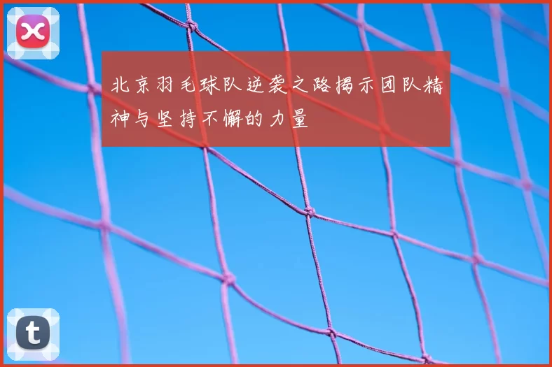 北京羽毛球队逆袭之路揭示团队精神与坚持不懈的力量