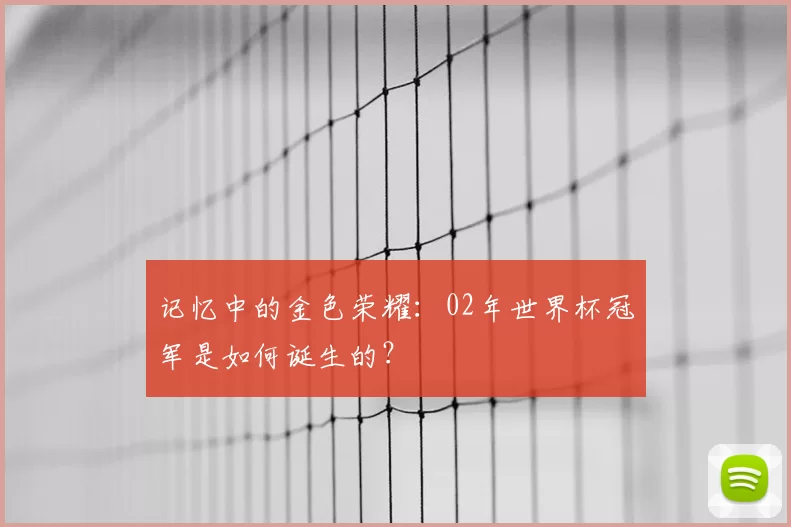 记忆中的金色荣耀:02年世界杯冠军是如何诞生的?